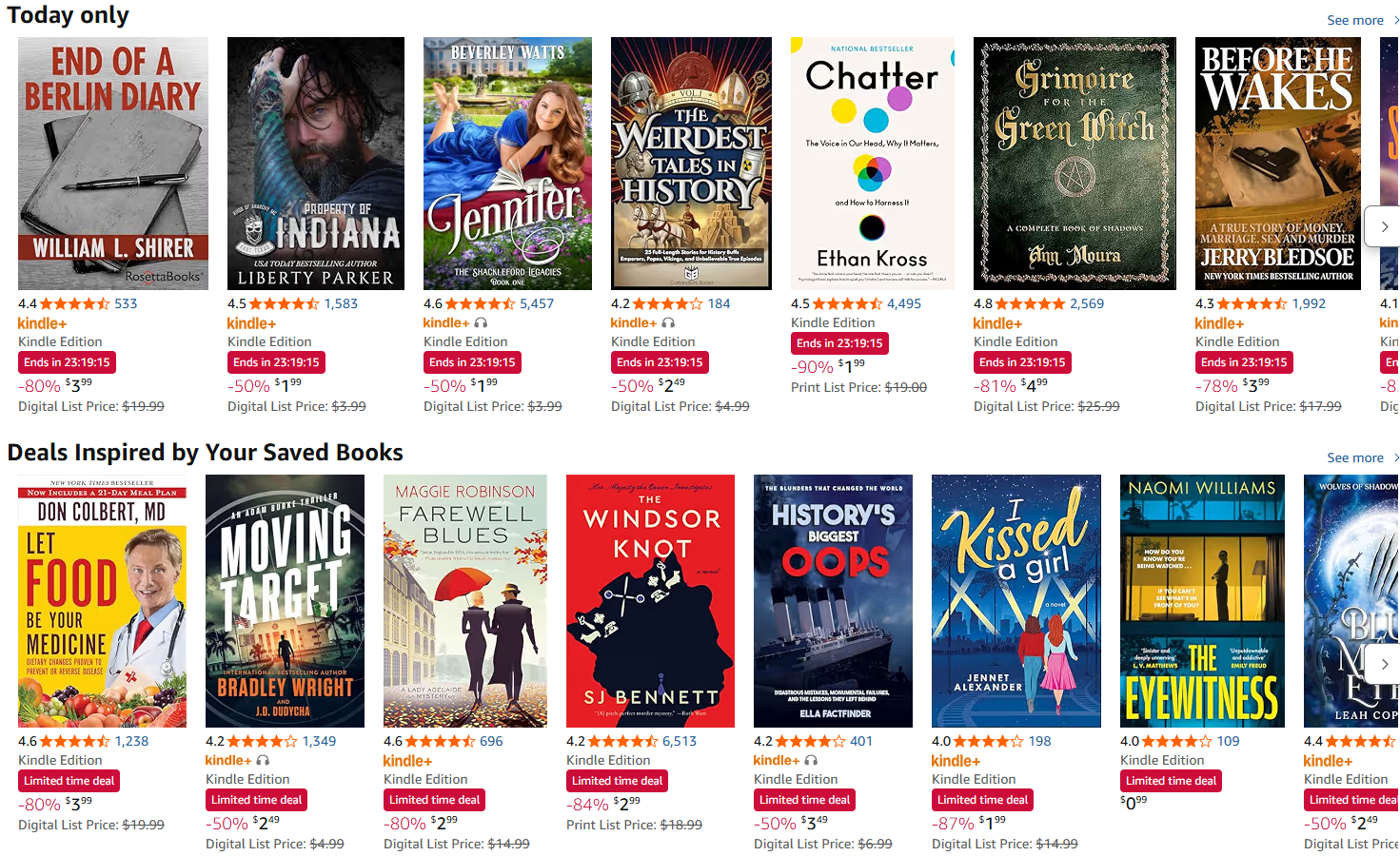 Amazon Kindle Deals Screenshot October 27, 2026