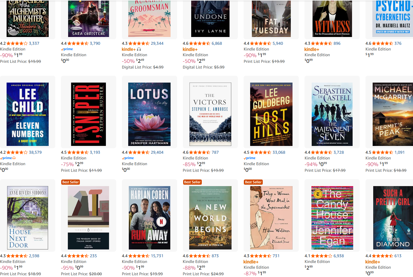 Amazon Kindle Deals Screenshot October 27, 2026