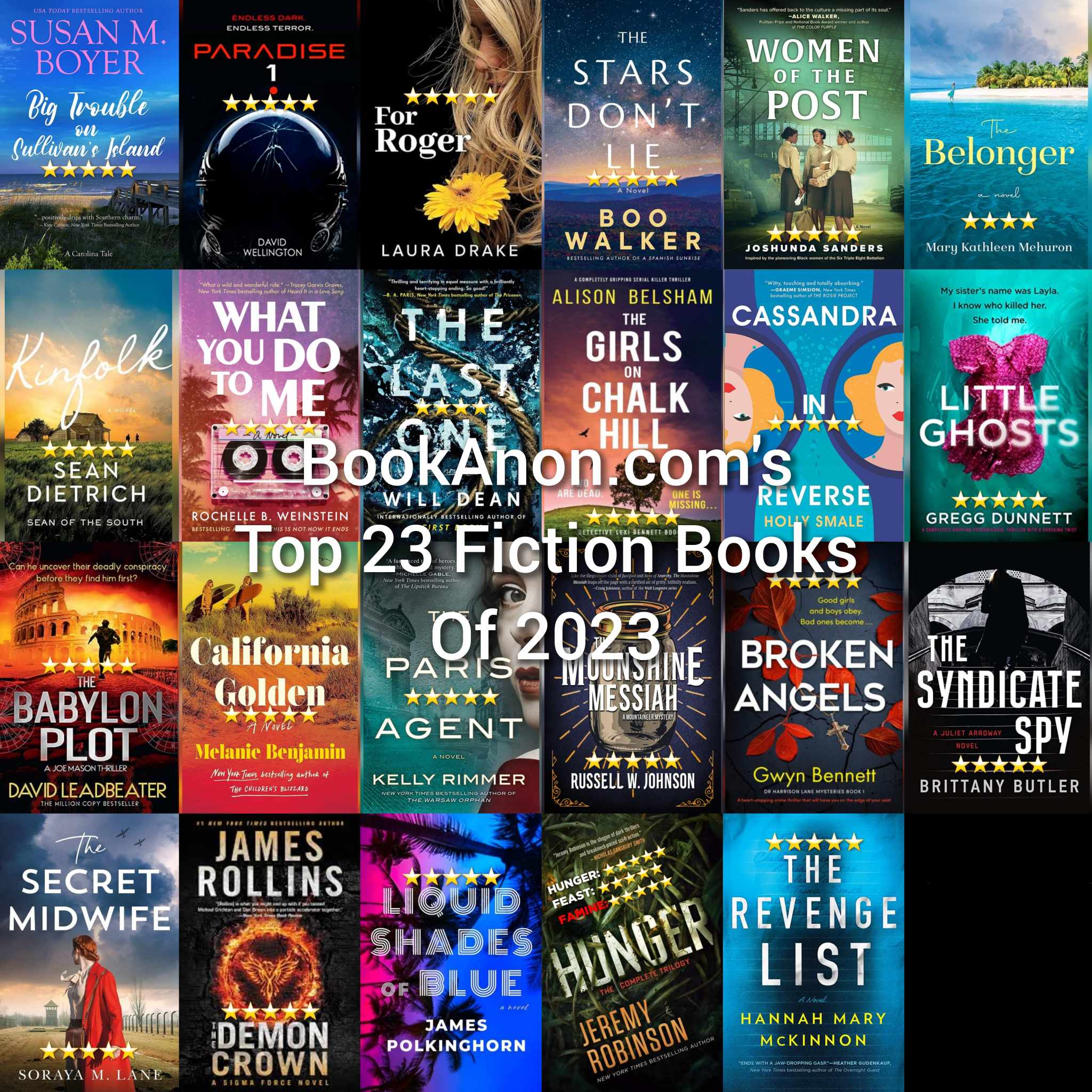 BookAnon.com's Top 23 Fiction Books Of 2023!